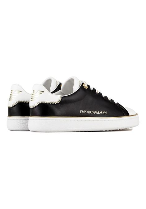 Sneakers in nappa lucida con punta a contrasto EMPORIO ARMANI | Scarpe | X3X103 XM788K485